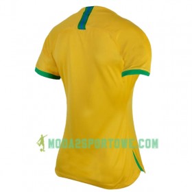 Koszulka Brazylia Damska Domowe Stroje Piłkarskie Copa América 2019 Krótki Rękaw